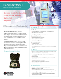 Thumbnail of document Data Sheet - HandiLaz® Mini II Handheld Airborne Particle Counter
